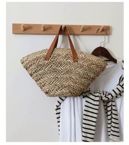 Bolso de Mano de Paja Natural de Diseño Moderno para Mujer, para la Playa, Verano, Moda al Aire Libre - Product Image 2