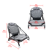 Siège de kayak pliable en aluminium, écologique, avec dossier rembourré, pour 1 personne, unisexe, pour kayak et canoë