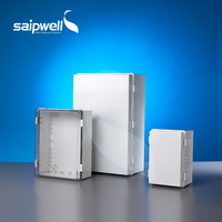 Boîtiers étanches articulés en plastique ABS Saipwell IP67 pour boîtiers électroniques, boîtes de jonction électriques transparentes