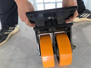 Schwerkraftbelastbare 5-Tonnen-Lenkrolle 10 Zoll Lenkrollenhersteller Rollen mit Doppelrädern - Product Image 4