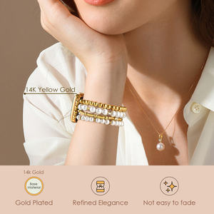 Für Apple Watch Armbänder Damen Schmuck Armband mit Perlen und herzförmiger Kette für iWatch Serie 10 9 38MM 42MM - Product Image 3