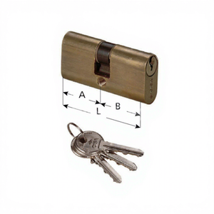 Oval Cylinder Satin Brass - Product Image 1
