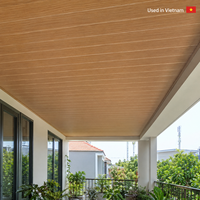 Panneau de plafond en PVC stratifié, imitation bois, ignifuge et étanche, style artistique moderne, vente en gros d'usine pour intérieur