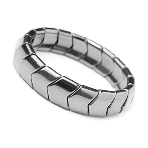 Nouvelle mode haute polonais hématite bracelets d'énergie magnétique pour hommes et femmes classique vague boule forme Nature bijoux - Product Image 3