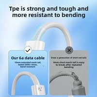 Cable USB C de Alta Calidad Original de Fábrica, Cable de Carga Rápida de 6A para Huawei, Vivo, OPPO, Xiaomi, Honor, Redmi, Carga Súper Rápida