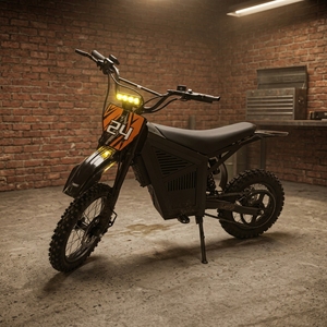 Moto électrique au lithium 48V 21Ah, autonomie de 7-8 heures, système de freinage hydraulique, sans phare avant, cadre en acier. - Product Image 1