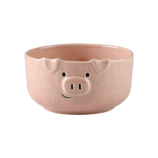 ZC Cute Bowl Set Ceramic Japanese Cartoon Ceramic Plate Dinnerware Home Creative  Breakfast Plate Bowl Dinner Set Dinnerware
