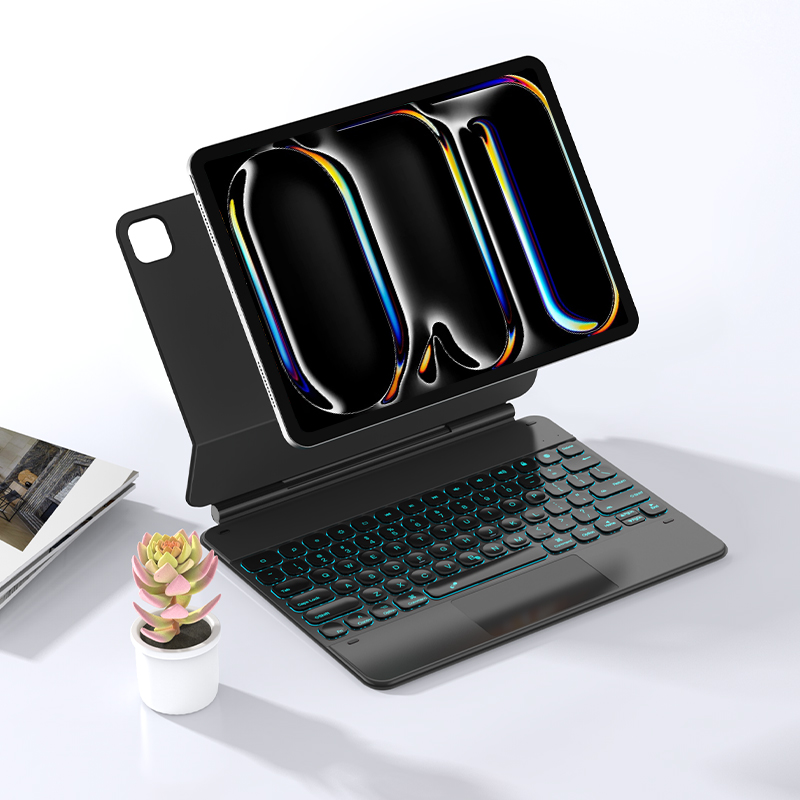 Хит продаж для iPad Pro M5 11-дюймовый чехол для клавиатуры со встроенными клавишами с подсветкой и сенсорным трекпадом защитный чехол для клавиатуры
