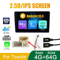 Pemutar Video Multimedia mobil, 9 inci 10 inci octa-core 4 + 64G Double 2din Android radio mobil