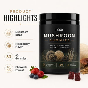 Gomitas de Café con Extracto de Hongos 10:1 de Alta Calidad, Melena de León, Reishi, Ostra, Apoyo Inmunológico y Energía para Adultos, 90 Unidades - Product Image 3