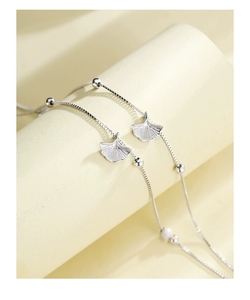 LT-<span class=keywords><strong>JL033</strong></span>กำไลข้อเท้าเงินสเตอร์ลิง925ของผู้หญิง, อุปกรณ์เสริมข้อเท้าสองชั้นอเนกประสงค์เวอร์ชันเกาหลีระดับไฮเอนด์ - Product Image 4