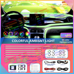 <span class=keywords><strong>Ruban</strong></span> lumineux d'ambiance pour <span class=keywords><strong>voiture</strong></span>, couleur pleine, RGB, 64 couleurs, universel, <span class=keywords><strong>12V</strong></span>, <span class=keywords><strong>LED</strong></span>, intérieur, bande acrylique cachée, lumière d'ambiance OLIVER - Product Image 2