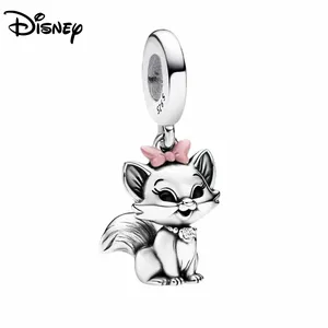 Nouveaux pendentifs breloques en argent 925 et zircon, motifs Robe de Princesse Disney et <span class=keywords><strong>Pascal</strong></span>, compatibles avec colliers et bracelets originaux, pour DIY, festivals et soirées féminines - Product Image 3