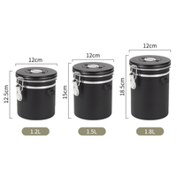 Stockage de café domestique Réservoir scellé Presse Sous Vide Grain de Café En Acier Inoxydable Bac À Vide Conteneurs De Stockage De Grains De Café
