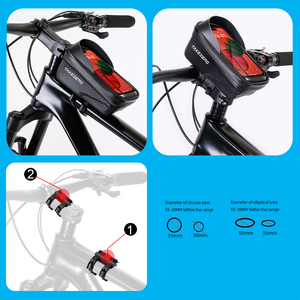 TAKEZERO A2X Sacoche de vélo étanche à coque rigide <span class=keywords><strong>pour</strong></span> cyclisme en extérieur, à dégagement rapide, capacité 1L, écran tactile <span class=keywords><strong>pour</strong></span> téléphone portable, <span class=keywords><strong>pour</strong></span> VTT - Product Image 3