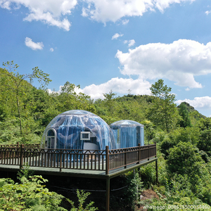 2022 New Outdoor Restaurant PC Transparent Polycarbonate Clear Igloo Glass Geodesic Dome <b>Tent</b> of Supplier - Product Image 3