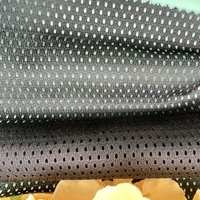 Tissu en maille filet 100 % polyester noir 100 g/m² respirant et léger pour robes de soirée et robes à paillettes, tissu tulle, tissu dentelle