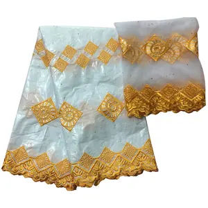 H&D Custom Factory wholesale high quality cheap African Nigeria lace Ankara satin printed fabric