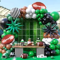 Kit d'arche de ballons pour le Super Bowl américain, guirlande de ballons en latex et en feuille d'aluminium sur le thème du football américain, décorations pour fête d'anniversaire