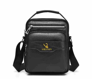 Bolso Mensajero Cuadrado Pequeño <span class=keywords><strong>de</strong></span> Cuero PU, Impermeable, <span class=keywords><strong>de</strong></span> Diseño, con Múltiples Bolsillos, para <span class=keywords><strong>Hombre</strong></span>, <span class=keywords><strong>de</strong></span> Negocios - Product Image 1