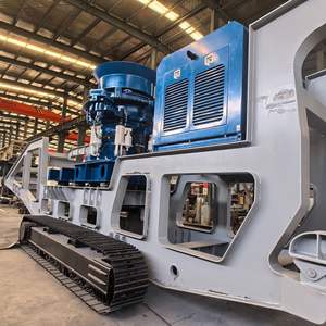 โรงงานผลิตเครื่องบดหินกรวด ทราย บดหินแบบกรวย เครื่องบดหินเคลื่อนที่แบบติดตั้งบนรถตีนตะขาบ - Product Image 3