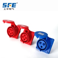 SFE SFN deuxième génération 16A 32A 63A 125A 6H 3/4/5 broches 220V-240V 380V-415V prise électrique inclinée industrielle