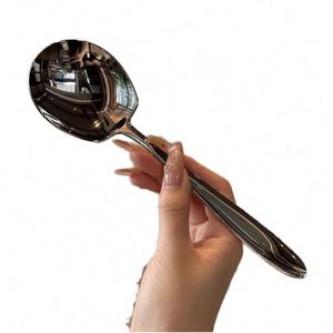 High Quality Stainless Steel 304 Gold Plated <b>Mirror</b> Polish Luxury Spoon Long Handle Eco-Friendly for Household Hotel Camping Use - Product Image 4