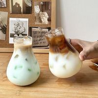 Nouveau produit Explosion Ins Internet Celebrity Ice Latte American Bubble Water Glass Coffee Cup for Drink