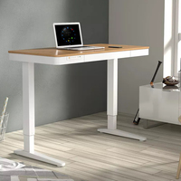 Bureau de direction moderne à hauteur réglable électriquement avec double moteur, réglage en 3 étapes, extensible