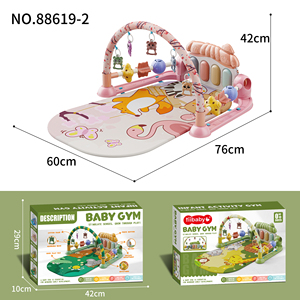 Trotteur bébé convertible en tapis d'activités multifonctionnel avec piano et pédales, jouet éducatif 2-en-<span class=keywords><strong>1</strong></span> pour enfants - Product Image 2