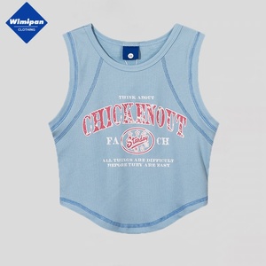 American Retro <span class=keywords><strong>Spice</strong></span> Girls Short Curved Letters Undershirt Halter Summer Navel Exposed Thin Camiseta sin mangas Mujer - Product Image 3
