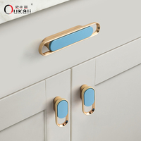 Meilleure vente K or bleu noir armoire de salle de bain matériel zinc matériel chambre meubles tire poignée bouton