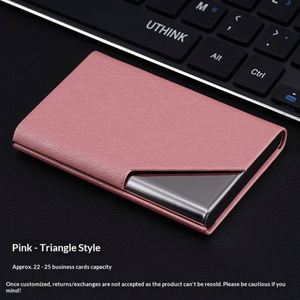High-end Geometry Style Men's & Women's <b>Large</b> Capacity Portable Business Card Holder & Storage <b>Box</b> for Business <b>Gifts</b> - Product Image 5