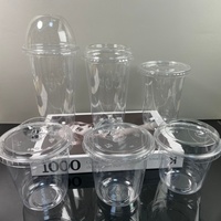 Vente en gros d'usine, gobelets en plastique PP PET jetables en forme de U, 24 oz, 700 ml, gobelet à matcha latte avec couvercles, livraison rapide