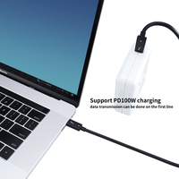 ITGZ 100W 5A 8K Video Thunderbolt 4 Kabel USB C 40Gbps Cangkang Aluminium Pendek 30cm untuk Laptop Ponsel Tablet Docking Hub