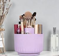 Porte-stylos rotatif multi-compartiments en plastique, organiseur de bureau pour fournitures de bureau, étudiants, pinceaux de maquillage, cosmétiques, usage quotidien