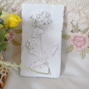 Peignez votre propre relief floral en plâtre, tableau de <span class=keywords><strong>dessin</strong></span> en gypse vierge pour plantes et fleurs, artisanat parent-enfant, peinture DIY, décoration artistique - Product Image 3