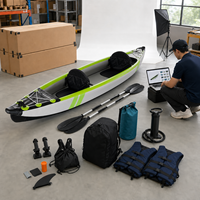 Kit de kayak de pêche gonflable professionnel avec porte-canne, prêt pour les acheteurs en gros