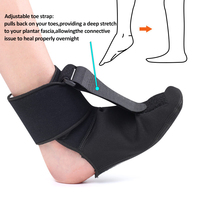 Fasciite plantaire chaussette de nuit, attelle de botte souple et extensible pour dormir, tendinite d'achille, Support de pied, attelle et soulagement de la douleur au talon