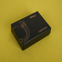 Boîte d'emballage personnalisée pour câble de charge USB, pliable, noire, vide, conforme aux normes FSC et RoHS