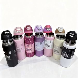 Botella de Agua OWALA FreeSip - Tapa de Doble Apertura, Libre de BPA, a Prueba de Fugas, 32 oz, Compatible con Portavasos de Auto, Diseño Gatito Rosa - Product Image 6