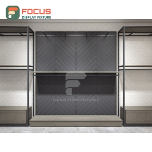 Latest Design Retail Shop Tempered Glass Display <b>Showcase</b> Oem Service Chain Clothing Store - Product Image 3