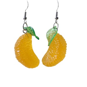Boucles d'oreilles en résine <span class=keywords><strong>orange</strong></span> vif en forme de fruit pour femmes, tranches d'<span class=keywords><strong>orange</strong></span> <span class=keywords><strong>mandarine</strong></span>, clémentine, agrumes, boucles d'oreilles d'été, bijoux en forme de fruit - Product Image 6
