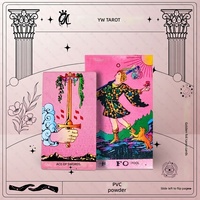 Jeu de cartes de tarot Pink Rider Waite, 78 cartes, dorées et embossées, pour divination, oracle, pour débutants, jeu spirituel