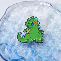 Pin bros lembut Enamel Logam Hijau lucu lencana Pin kreatif tanpa minimal pesanan harga murah