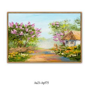 Collezione di Arte Paesaggistica Rustica, Stampe Digitali su Tela di Olio Realistico con Motivi Floreali e Campestri, Ecologiche - Product Image 5