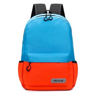 Mochila Personalizada con Logotipo en Bloques de Color Rojo y Negro, Bolsa Escolar de Poliéster Resistente para Estudiantes, Regalo Promocional OEM ODM - Product Image 4
