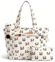 Sac fourre-tout matelassé en polyester pour femme, idéal pour enseignante, infirmière, ordinateur portable, voyage, avec fermeture éclair, imperméable, pour ordinateur 14 pouces, porte-gobelet, léger