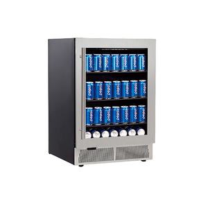 Réfrigérateur à boissons électrique en acier inoxydable de 24 pouces, 145 L, pour la maison, l'hôtel, le camping-car, utilisation multi-zones, plage de température réglable - Product Image 3