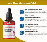 Gouttes liquides de soutien immunitaire pour les glandes anales, extrait de camomille, probiotiques, enzymes pour la digestion sensible des chats et des chiens de toutes races, à partir de 2 ans
